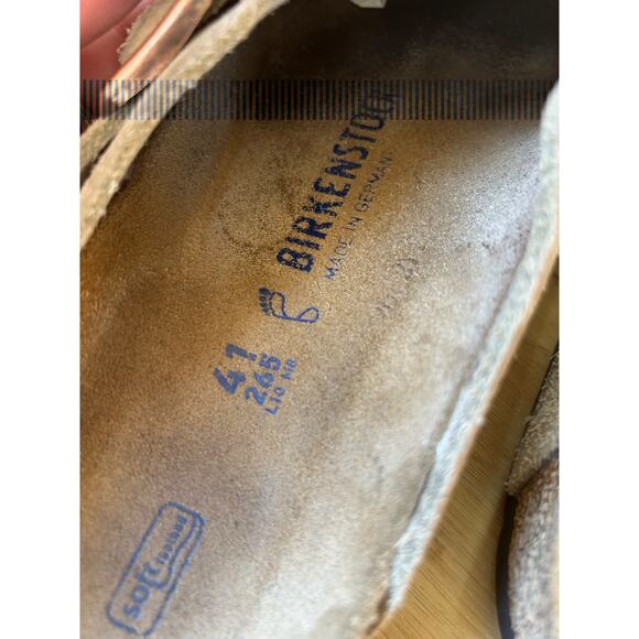 Birkenstock Boston Suede Taupe Size 41 Men's Women’s Very Good Used Condition - Picture 3 of 4
